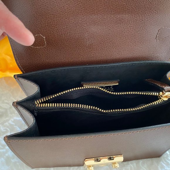 VALENTINO DAPHNE CAROB ITALIAN LEATHER CROSSBODY BAG - Picture 3 of 6